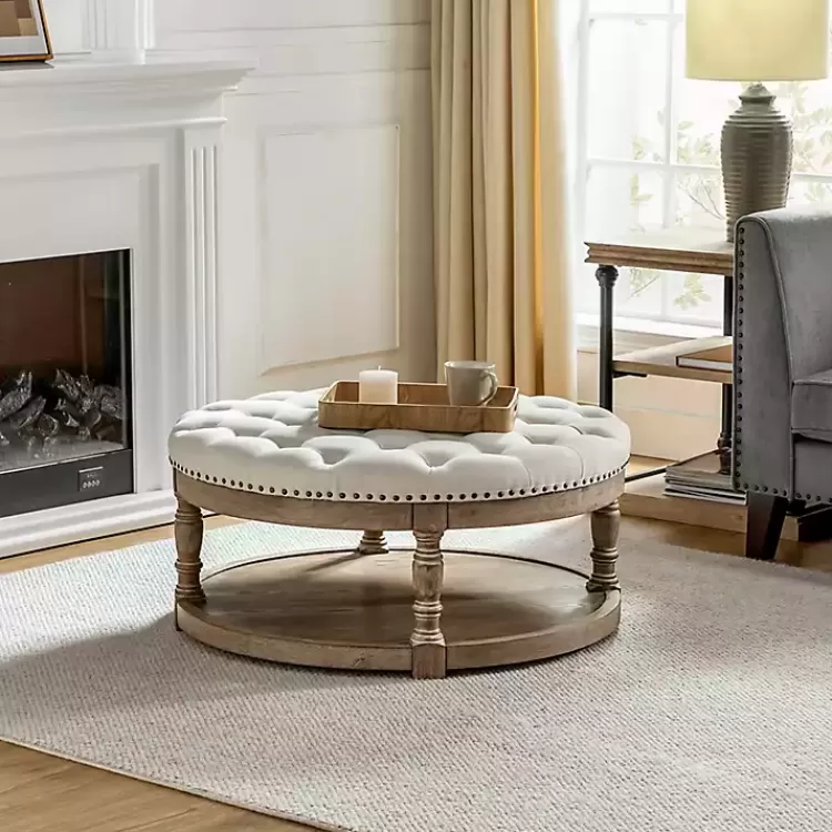 Round Cepheus Tufted Ottoman>Kirklands Home Best