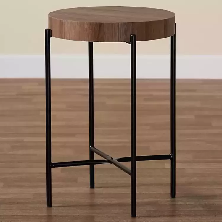 round_light_brown_wood_x_base_accent_table_5.webp Round Light Wood X Base Accent Table>Kirklands Home Hot
