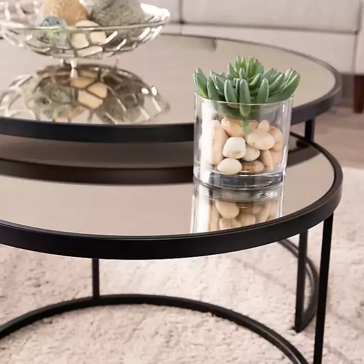 round_mirrored_nesting_tables_set_of__2.webp Round Mirrored Nesting Tables, Set of 2>Kirklands Home Fashion