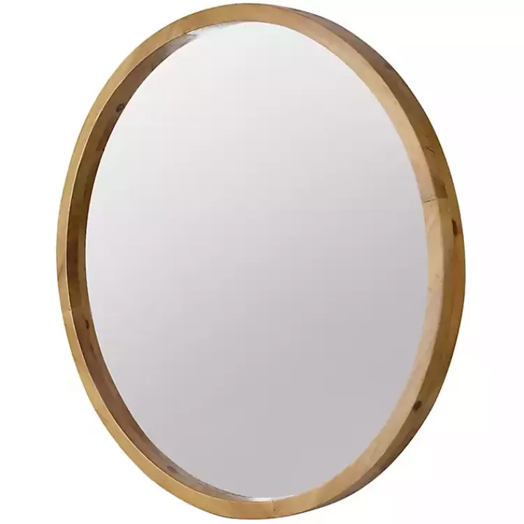 round_natural_light_wood_wall_mirror_2.webp Round Natural Light Wood Wall Mirror>Kirklands Home Flash Sale