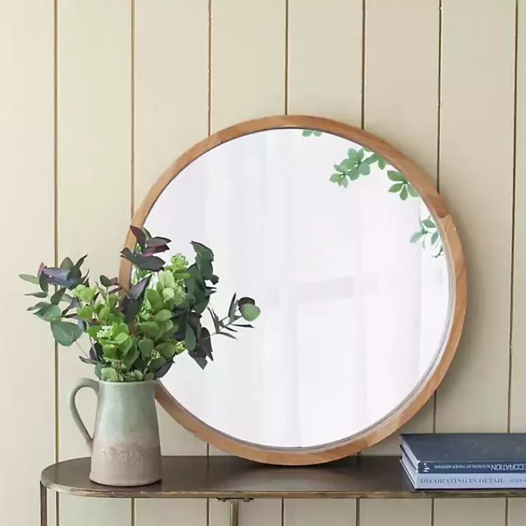 round_natural_light_wood_wall_mirror_8.webp Round Natural Light Wood Wall Mirror>Kirklands Home Flash Sale