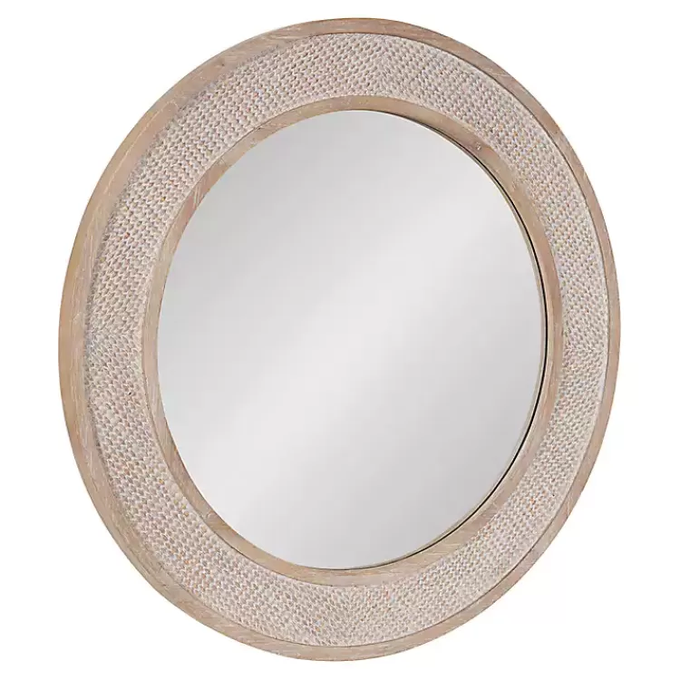 Round Natural Rattan Wall Mirror>Kirklands Home Outlet