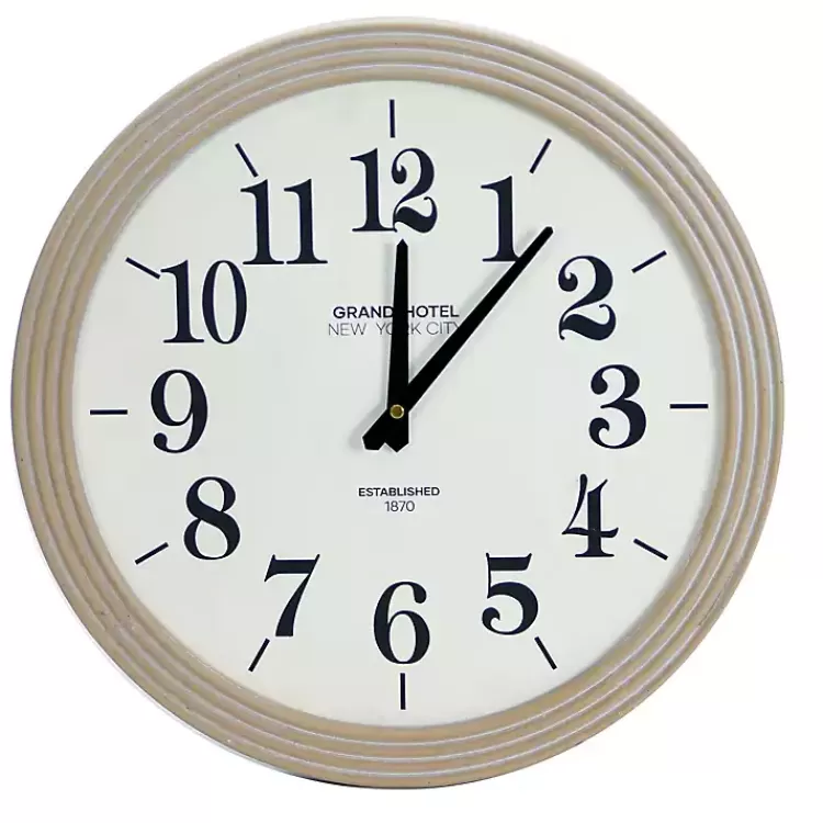 Round Natural Reed Frame Wall Clock>Kirklands Home New