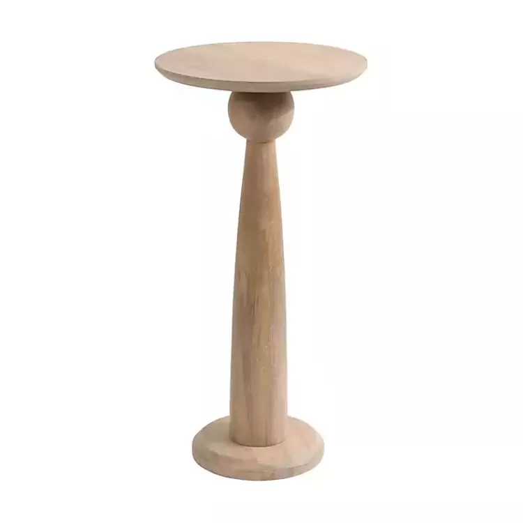 Round Natural Wood Jess Accent Table>Kirklands Home Hot