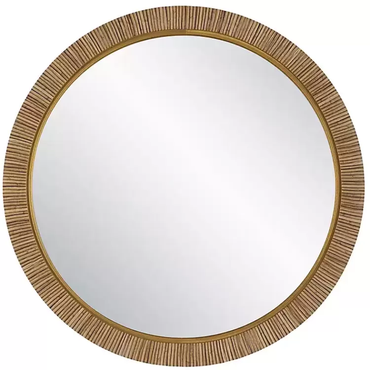 Round Rattan Wall Mirror>Kirklands Home Cheap