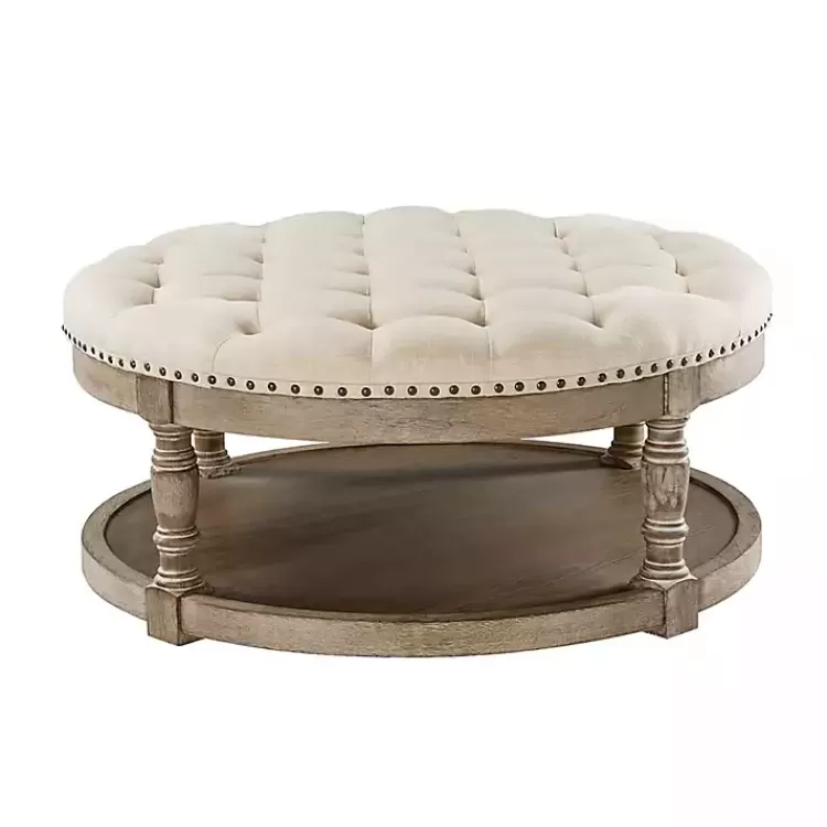 round_tan_cepheus_tufted_ottoman_2.webp Round Cepheus Tufted Ottoman>Kirklands Home Online