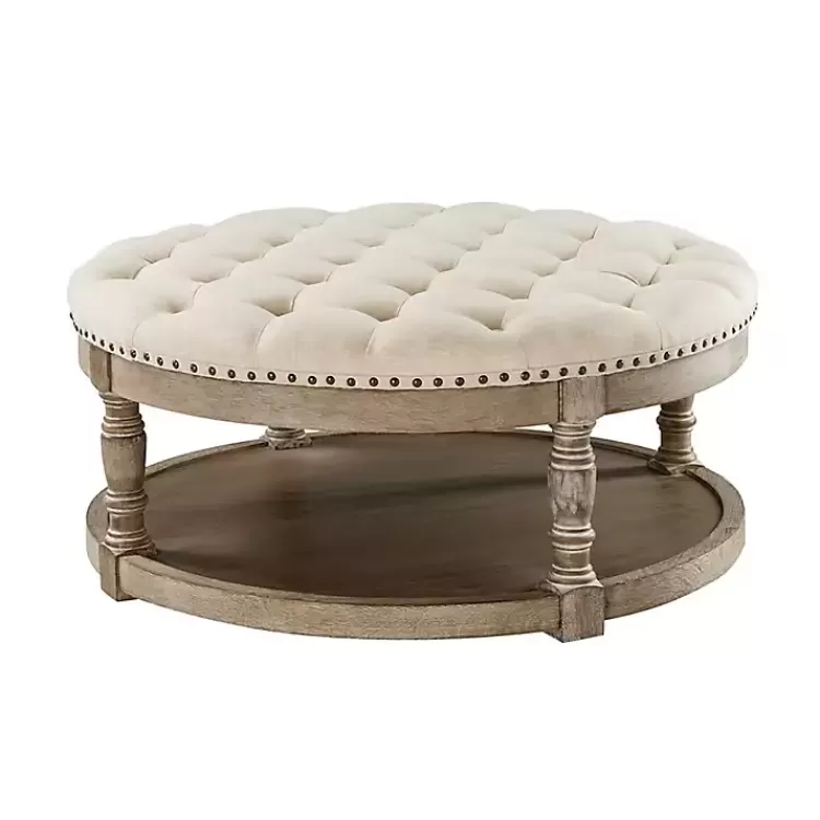 round_tan_cepheus_tufted_ottoman_3.webp Round Cepheus Tufted Ottoman>Kirklands Home Online