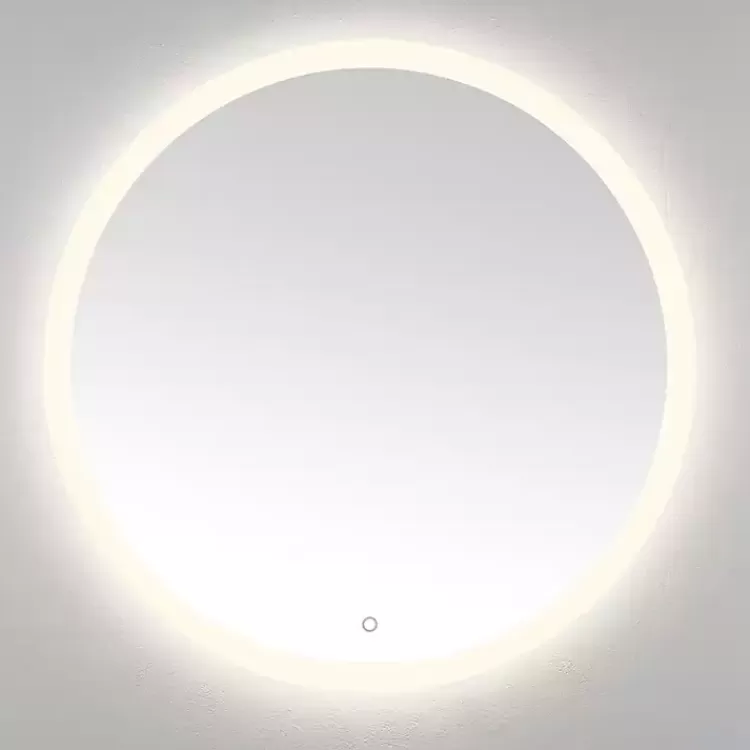 Round Whit LED Wall Mirror>Kirklands Home Hot