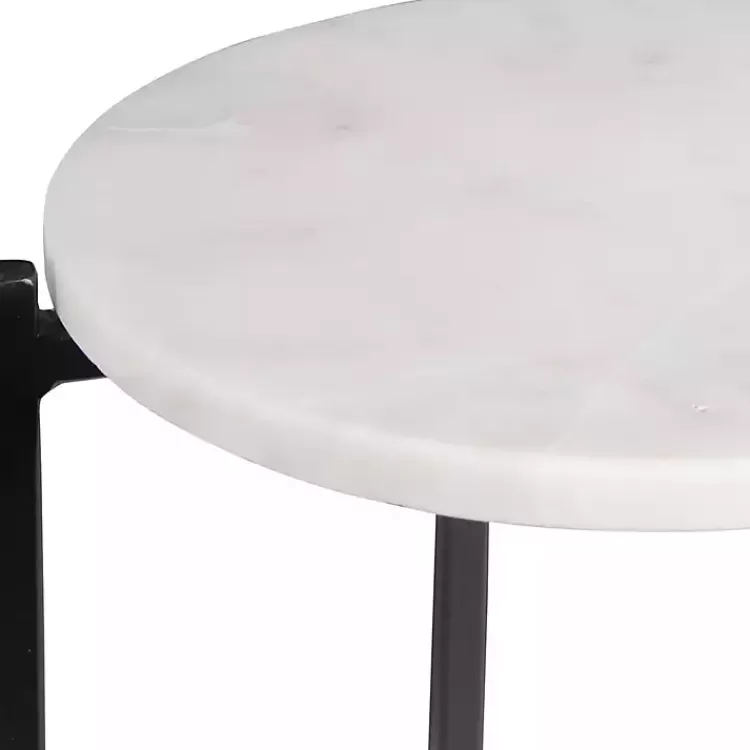 round_white_marble_accent_tables_set_of__2.webp Round White Marble Accent Tables, Set of 2>Kirklands Home Sale