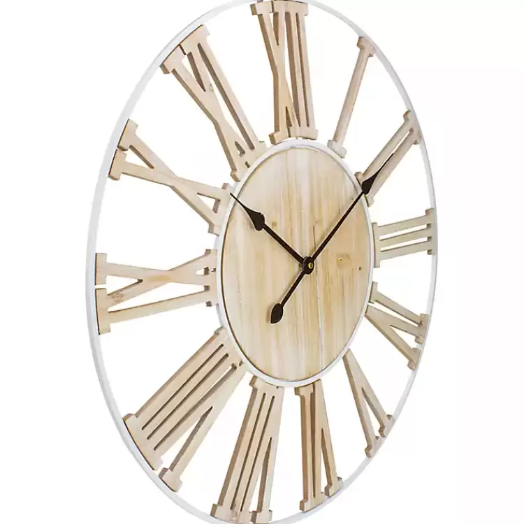 round_white_metal_and_wood_wall_clock_2.webp Round White Metal and Wood Wall Clock>Kirklands Home Discount