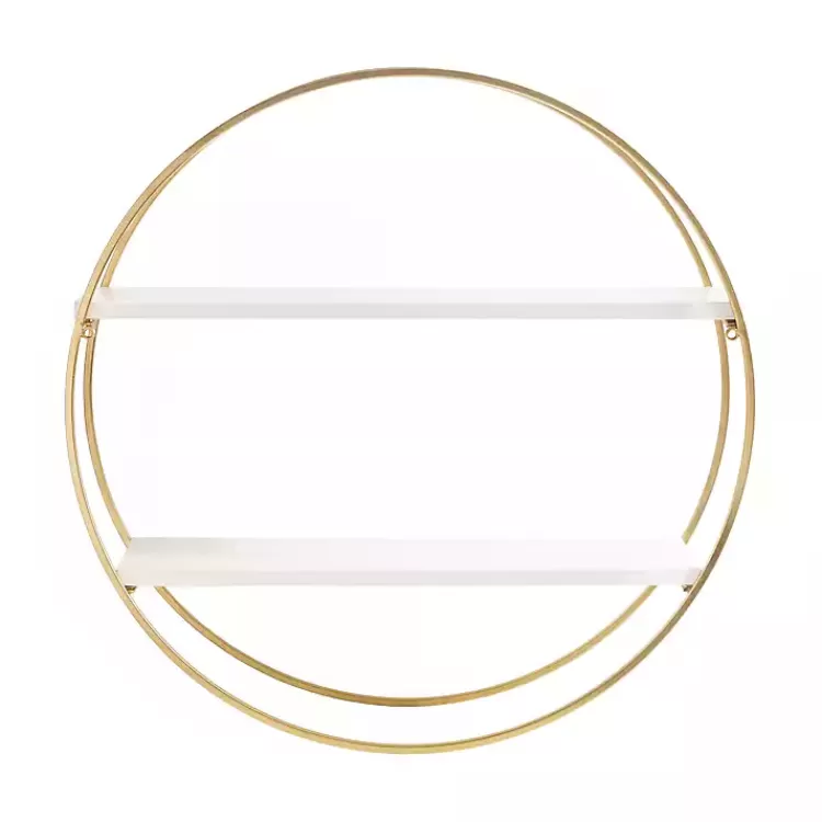 round_white_wood_sequoia_wall_shelf_3.webp Round White Wood Sequoia Wall Shelf>Kirklands Home Clearance
