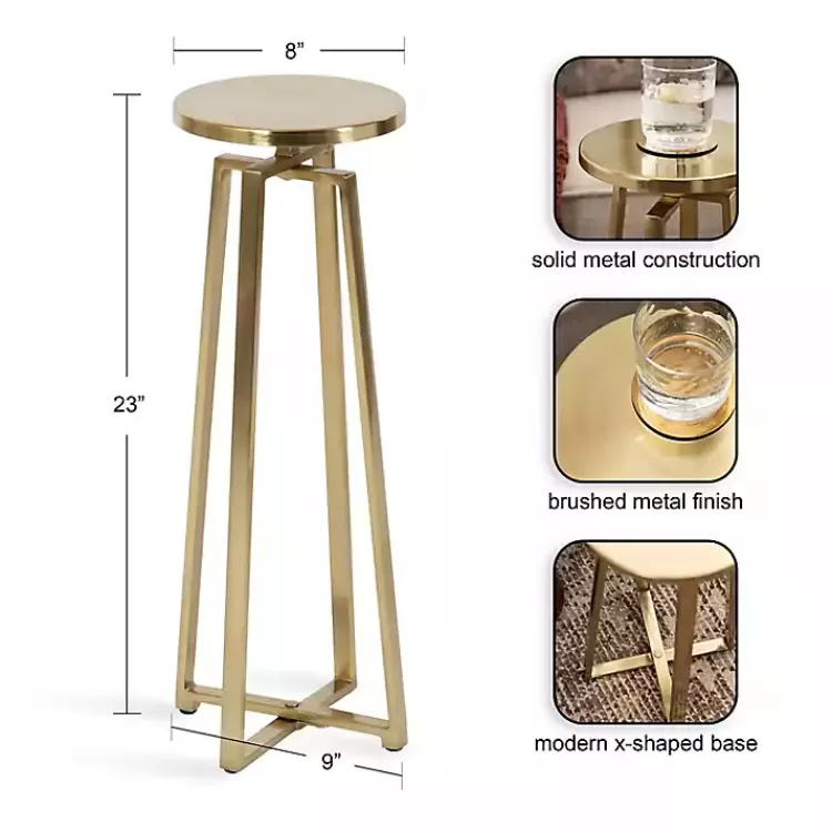 Round Zia Metal Accent Table>Kirklands Home Hot
