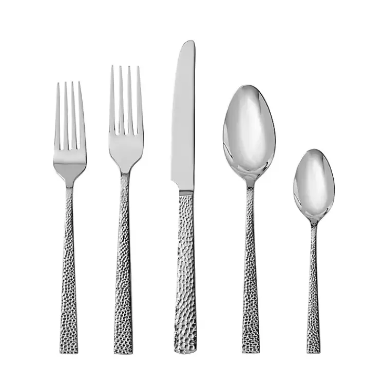 Rover Silver Hammered 20-pc. Flatware Set>Kirklands Home Outlet