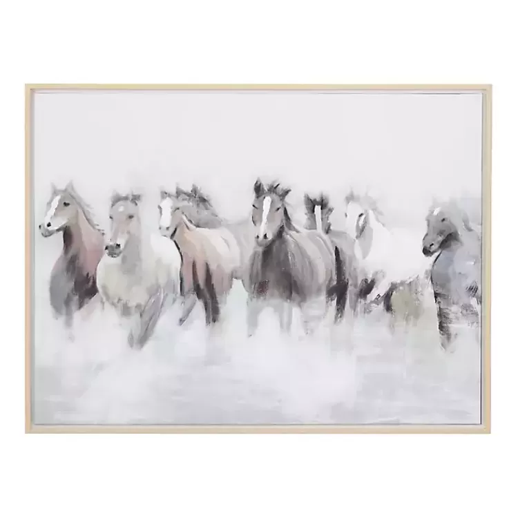 Running Horses Framed Canvas Art Print>Kirklands Home Outlet