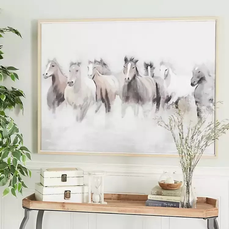 Running Horses Framed Canvas Art Print>Kirklands Home Outlet