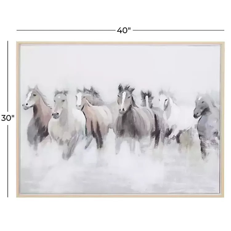 running_horses_framed_canvas_art_print_5.webp Running Horses Framed Canvas Art Print>Kirklands Home Outlet