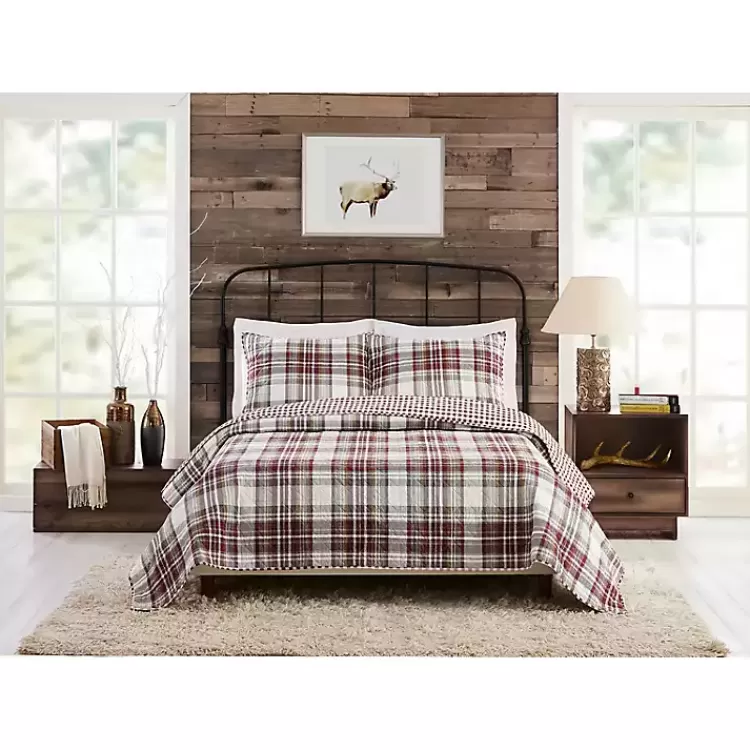 Rust Plaid Camden Full/Queen 3-pc. Quilt Set>Kirklands Home Discount