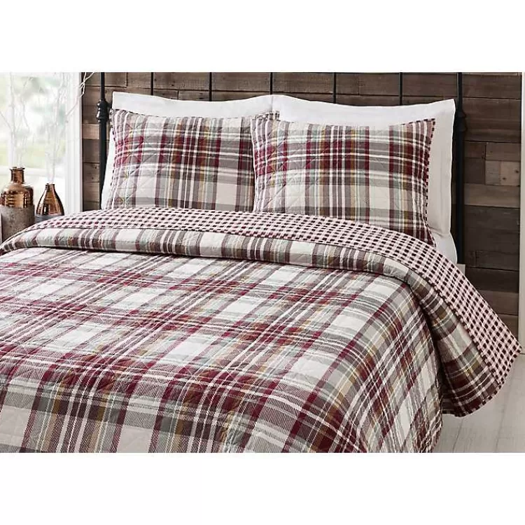Rust Plaid Camden King 3-pc. Quilt Set>Kirklands Home Discount