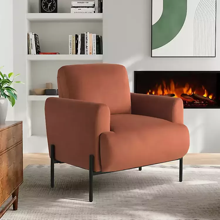 rust_velvet_upholstered_knox_accent_chair_2.webp Rust Velvet Upholstered Knox Accent Chair>Kirklands Home Fashion