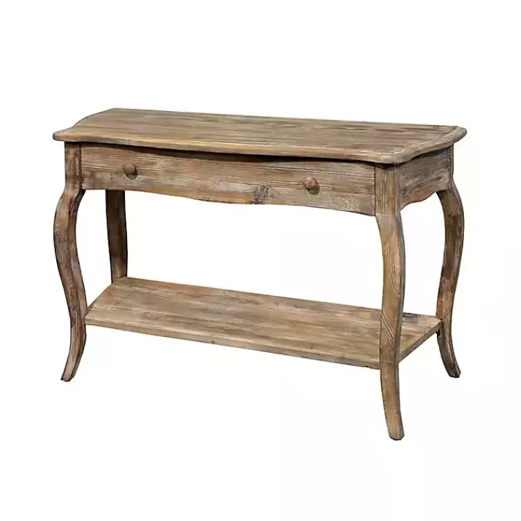 Rustic Wood Curved Console Table>Kirklands Home Cheap
