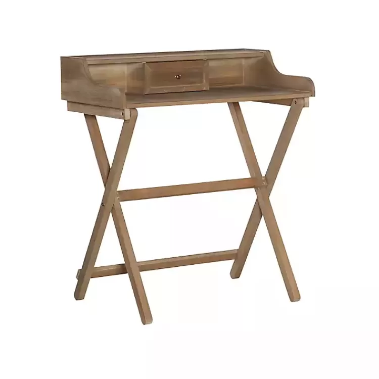Rustic Wooden Folding Desk>Kirklands Home Sale