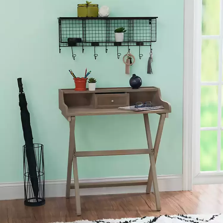 Rustic Wooden Folding Desk>Kirklands Home Sale