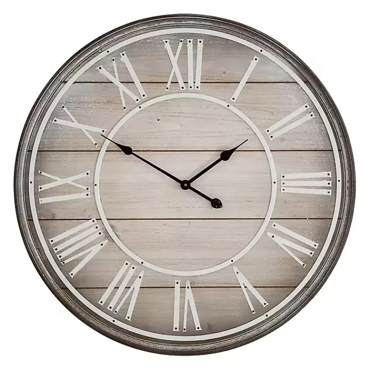 Rustic Charm Wood Wall Clock>Kirklands Home New