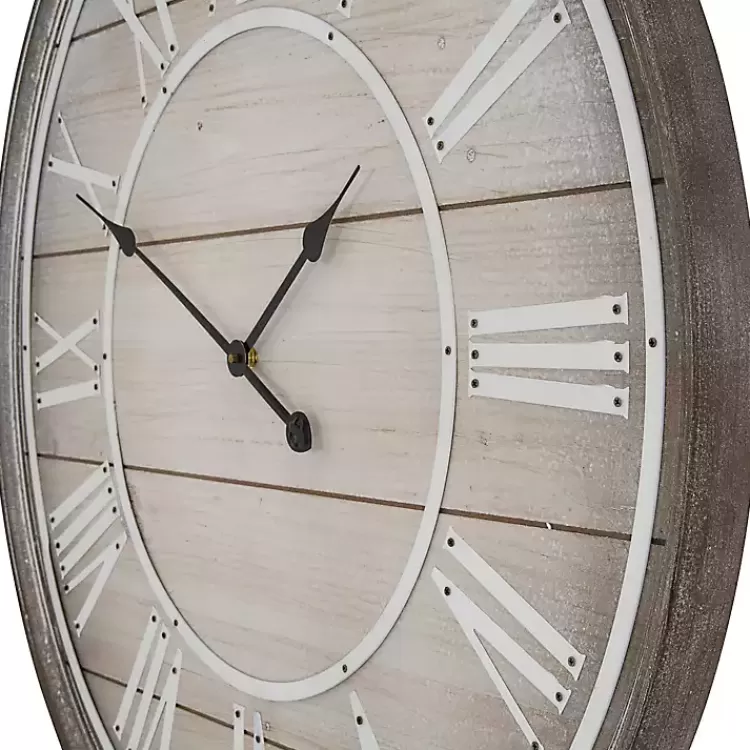rustic_charm_wood_wall_clock_2.webp Rustic Charm Wood Wall Clock>Kirklands Home New
