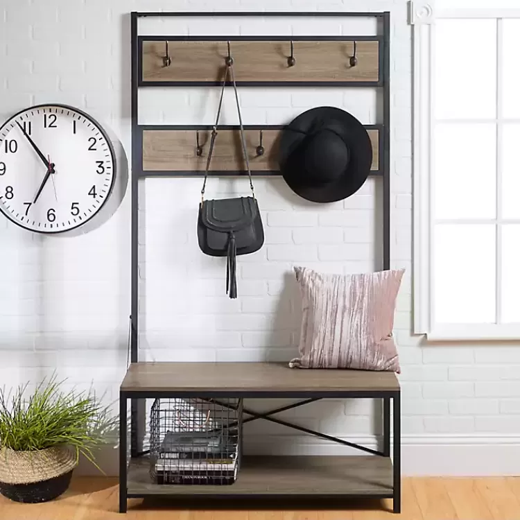 Rustic Driftwood Hall Tree>Kirklands Home Shop