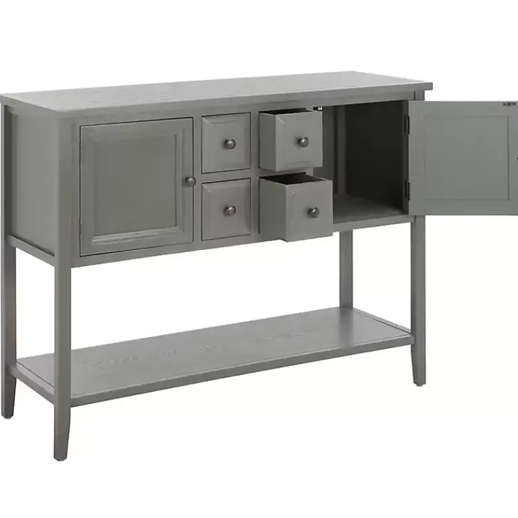 rustic_gray_drawer_charlotte_sideboard_5.webp Rustic 4-Drawer Charlotte Sideboard>Kirklands Home Online