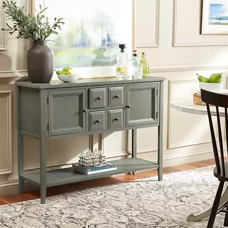 rustic_gray_drawer_charlotte_sideboard_9.webp Rustic 4-Drawer Charlotte Sideboard>Kirklands Home Online