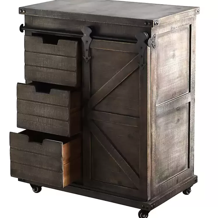 rustic_gray_fir_wood_rolling_barn_door_cabinet_4.webp Rustic Fir Wood Rolling Barn Door Cabinet>Kirklands Home Outlet