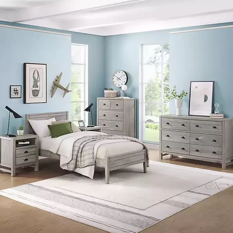 rustic_gray_pine_panel_twin_bed_frame_3.webp Rustic Gray Pine Panel Twin Bed Frame>Kirklands Home Online