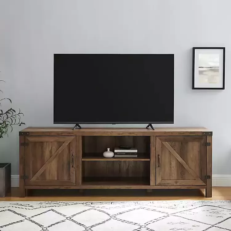 rustic_oak_barn_door_tv_stand_2.webp Rustic Oak Barn Door TV Stand>Kirklands Home Clearance
