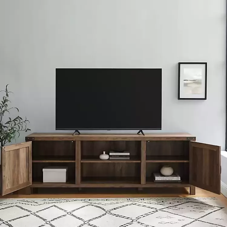 rustic_oak_barn_door_tv_stand_3.webp Rustic Oak Barn Door TV Stand>Kirklands Home Clearance