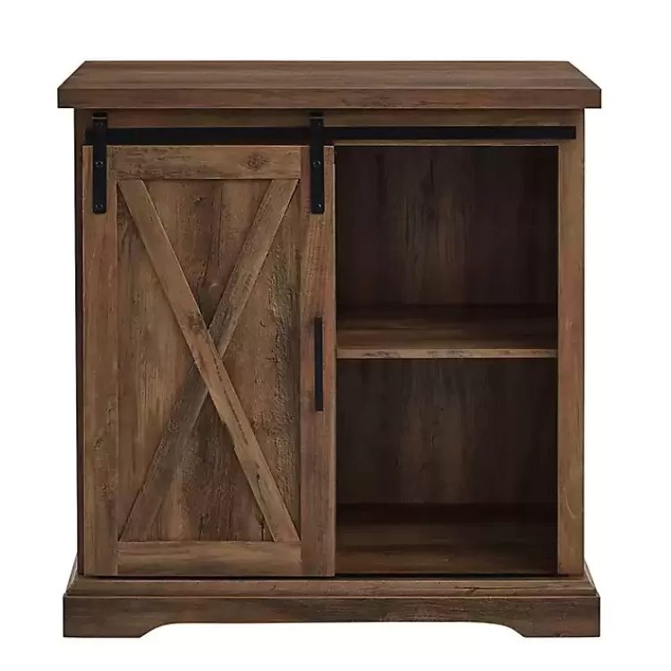 Rustic Oak Sliding Barn Door Cabinet>Kirklands Home Store