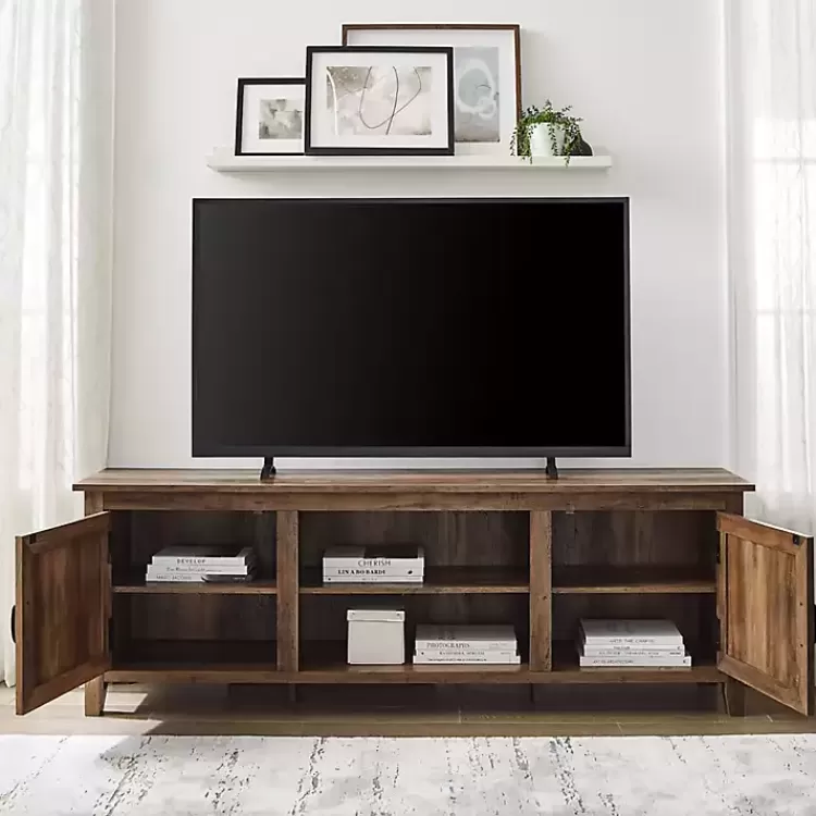 rustic_oak_wood_grooved_door_tv_stand_3.webp Rustic Oak Wood Grooved Door TV Stand>Kirklands Home Online