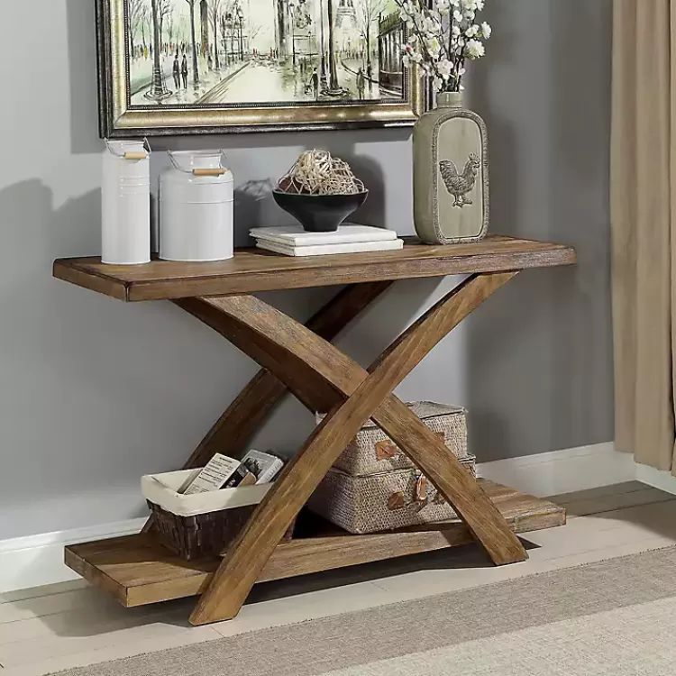 Rustic Oak Wood Juna Console Table>Kirklands Home Best