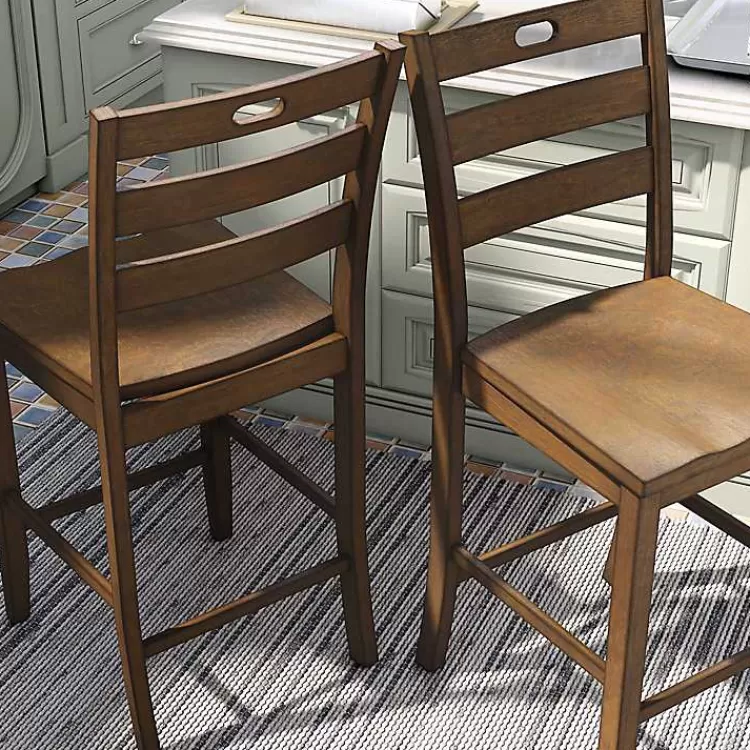 rustic_oak_wood_quinby_counter_stools_set_of__6.webp Rustic Oak Wood Quinby Counter Stools, Set of 2>Kirklands Home Best