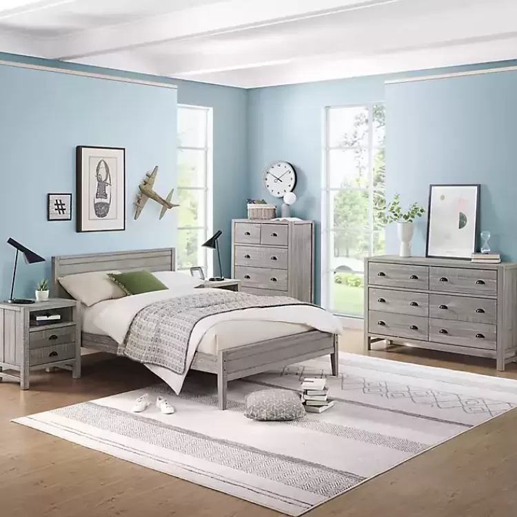 rustic_smoke_gray_wood_panel_full_bed_frame_4.webp Rustic Smoke Wood Panel Full Bed Frame>Kirklands Home Cheap