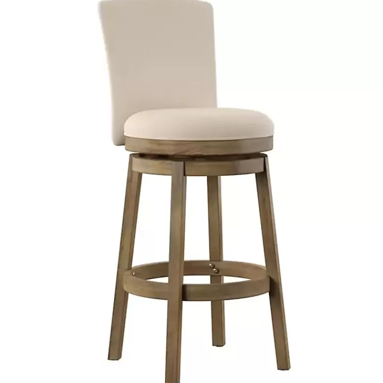 Rustic Taupe Upholstered Swivel Bar Stool>Kirklands Home Best Sale