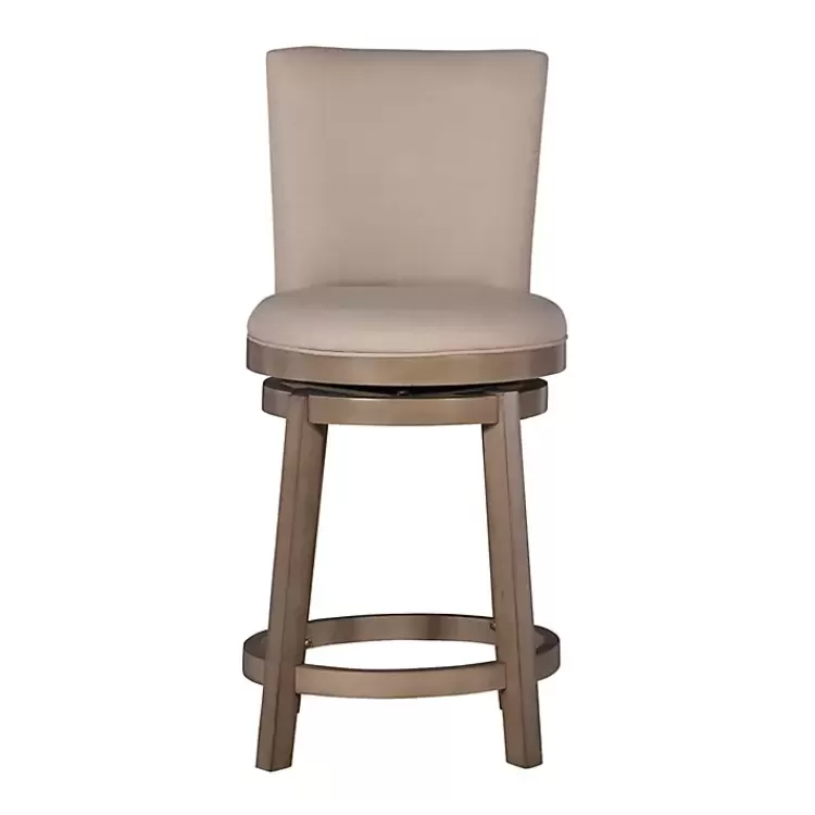 rustic_taupe_upholstered_swivel_counter_stool_3.webp Rustic Taupe Upholstered Swivel Counter Stool>Kirklands Home Discount