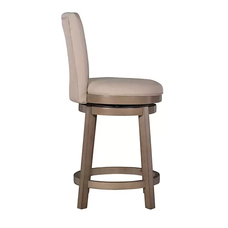 rustic_taupe_upholstered_swivel_counter_stool_4.webp Rustic Taupe Upholstered Swivel Counter Stool>Kirklands Home Discount