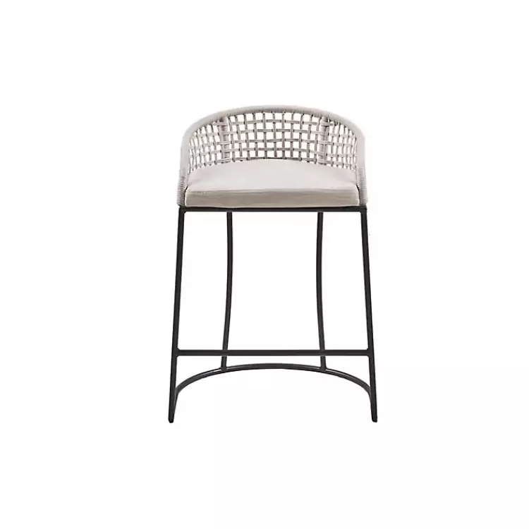 rustic_white_woven_rope_back_counter_stool_2.webp Rustic Woven Rope Back Counter Stool>Kirklands Home Best
