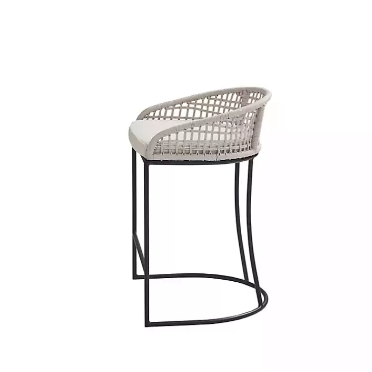 rustic_white_woven_rope_back_counter_stool_3.webp Rustic Woven Rope Back Counter Stool>Kirklands Home Best
