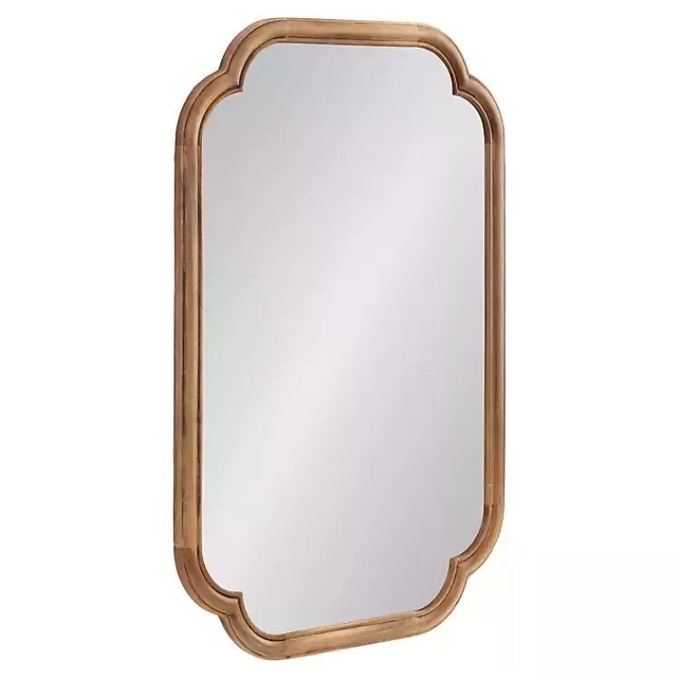 Rustic Wood Scallop Wall Mirror>Kirklands Home Flash Sale