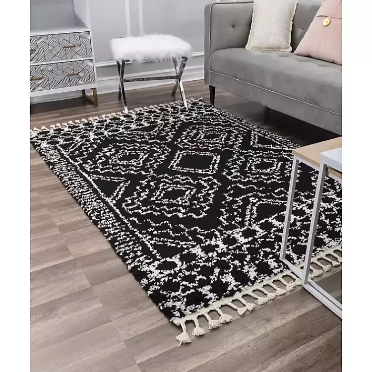 Sable and White Moon Accent Rug, 2x8>Kirklands Home Best