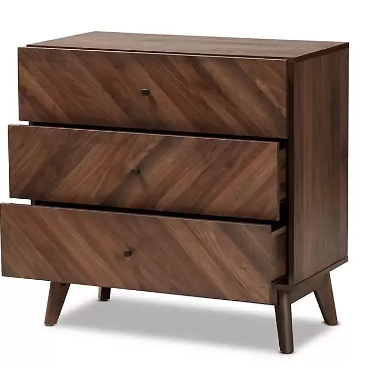 Sabrina Walnut Wood 3-Drawer Chest>Kirklands Home Hot