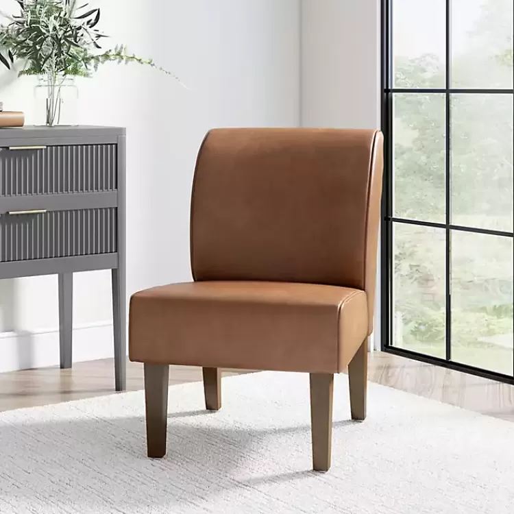 Saddle Faux Leather Accent Chair>Kirklands Home Cheap