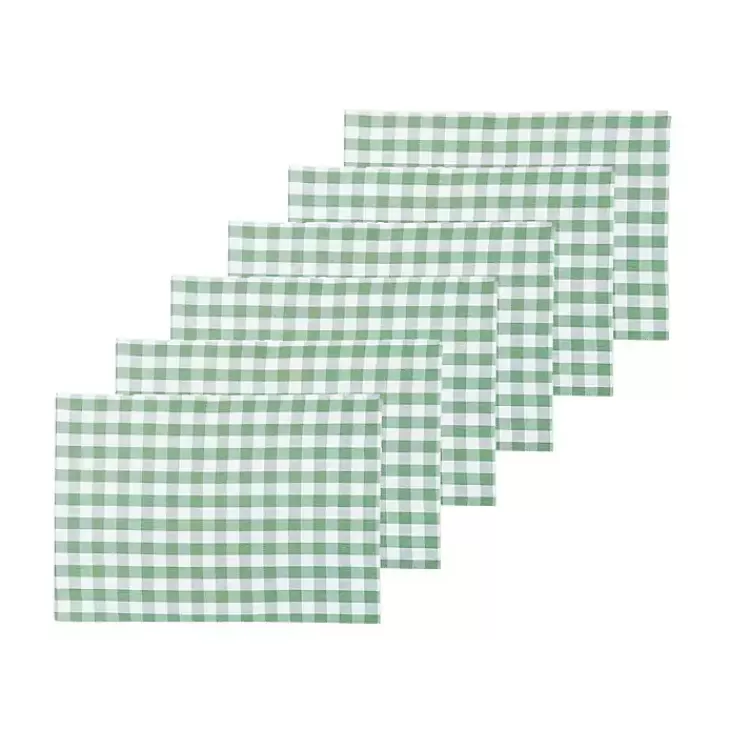 Sage Buffalo Check Cotton Placemats, Set of 6>Kirklands Home New